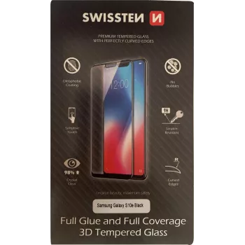 Apsauginis stiklas SWISSTEN 3D Full Glue Glass Samsung Galaxy S10e (G970) juodas