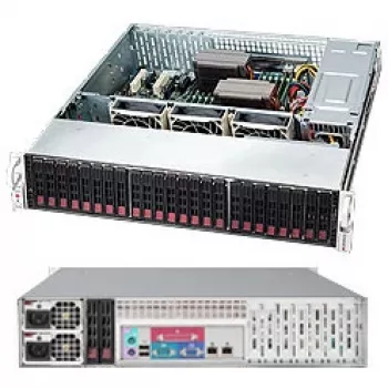 Supermicro SC216 BAC-R920LPB korpusas – stelažinis – 2U – patobulintas ATX – SATA/SAS – karštai keičiami diskai – 920 W – juodas