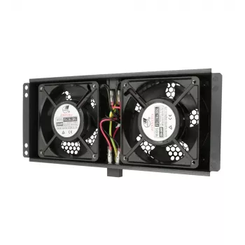 Aušinimo ventiliatorius Extralink 2 FANS ROOF COOLING UNIT 220V AC juodas metalinis