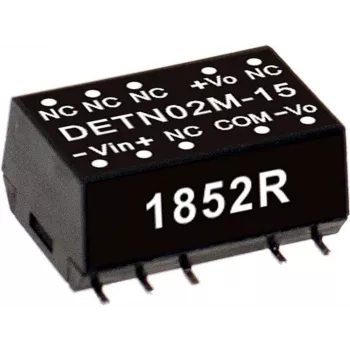 Nuolatinės srovės keitiklis Mean Well DETN02L-05, 2 W, įėjimas 4.5–5.5 V, išėjimas 200 mA, 10.9×15.2×7.1 mm