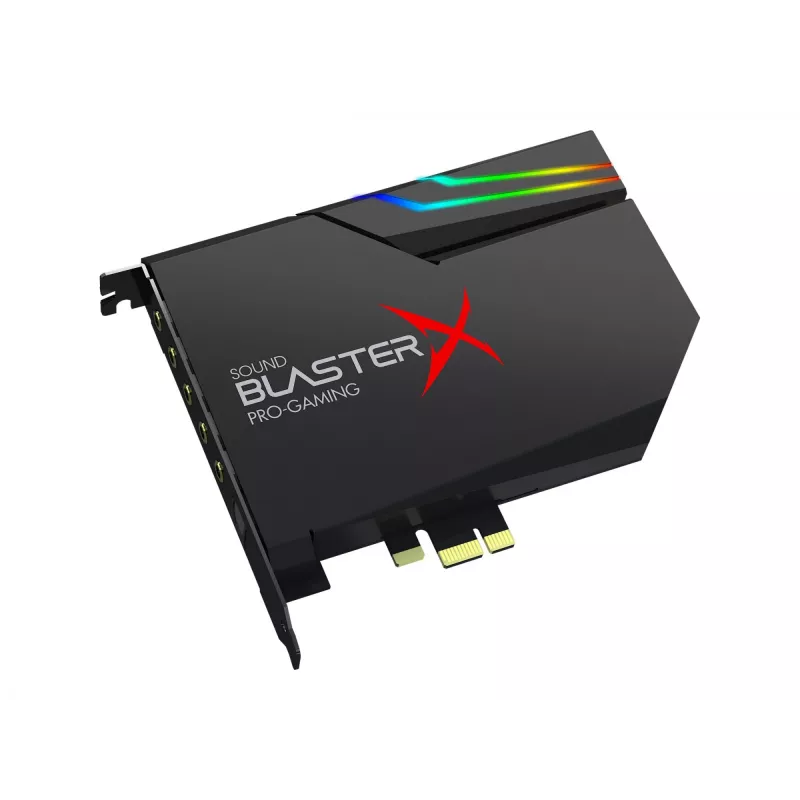Creative Sound BlasterX AE-5 Plus juoda PCI-e RGB žaidimų garso plokštė