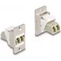 Delock 67169 šviesolaidinis Keystone modulis Panel Mount, LC Duplex, kūginis, lizdas–lizdas