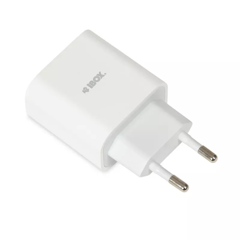 Vidinis USB-C greitasis įkroviklis IBOX C-37, 20 W, USB-C PD 3.0, 3 A išėjimas, baltas