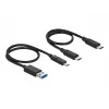 Card Reader DeLOCK USB Type-C, skirtas CFast SD ir USB Hub
