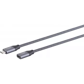 USB laidas S/CONN 13-46020 USB 3.2 Gen 2x2 1 m USB C juodas