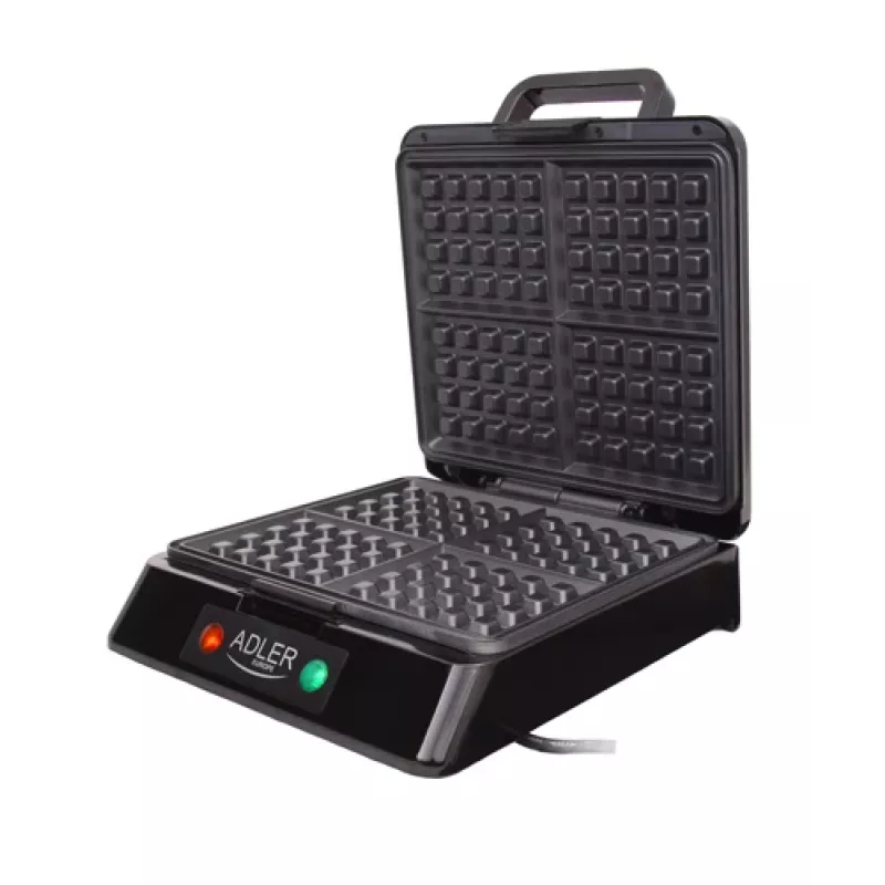Adler AD 3036 vaflinė 4 vafliai (-ių) Juoda, Pilka 1500 W