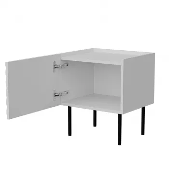 Nakties staliukas Cama LUCCA 2 vnt 47x40x52 cm baltas MDF/medžio drožlių plokštė