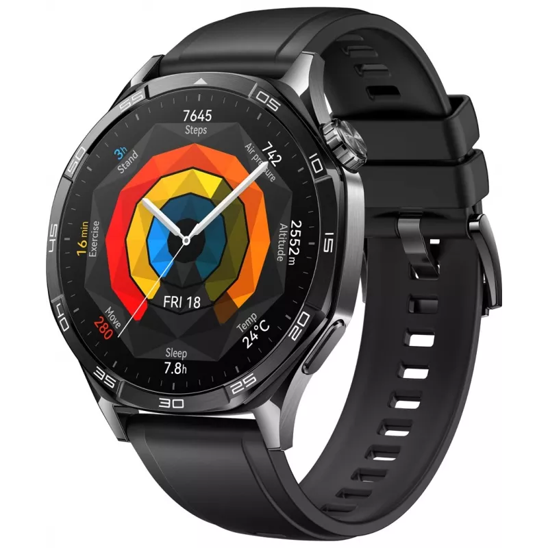 Huawei WATCH GT 5 46mm Vili-B19F | Išmanusis laikrodis | Integruotas GPS | AMOLED ekranas 1,43 colio | Juoda