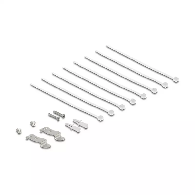 Pataisų skydelis DELOCK Mini Desktop RJ45 8 prievadų Cat.6A ekranuotas juodas, skirtas stalui, sienai arba DIN bėgiui