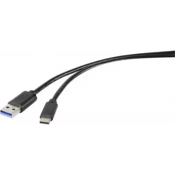 Renkforce RF-4536470 USB Laidas 0,15 m USB 3.2 Gen 1 (3.1 Gen 1) USB A USB C Juodas