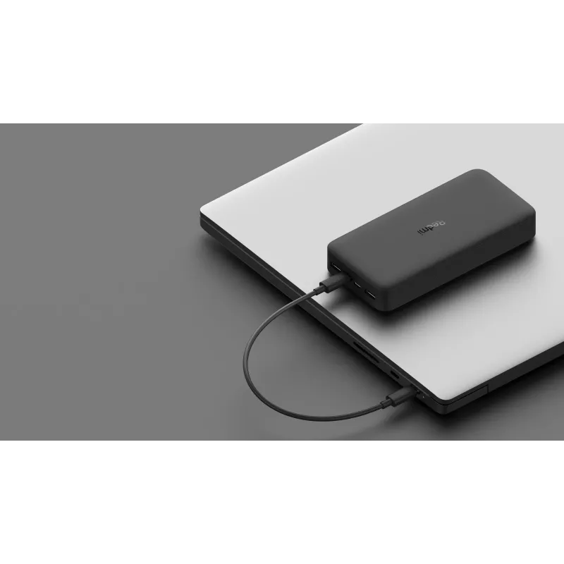 Xiaomi Mi 20000mAh Redmi Power Bank – 2 USB-A prievadai, greitas dviejų įrenginių įkrovimas, dviguba įvestis (Micro-USB / USB-C), nešiojamas įkroviklis