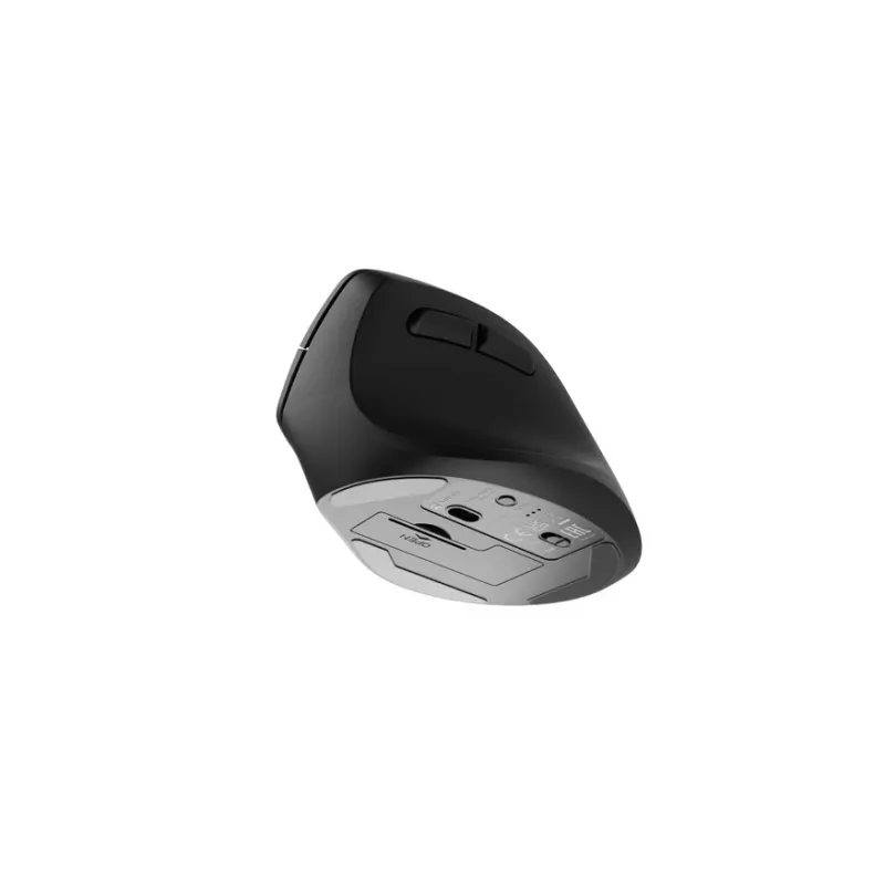Belaidė vertikali optinė pelė NATEC CRAKE 2 – Bluetooth 5.2, 2400 DPI, 6 mygtukai, dešinei rankai, juoda