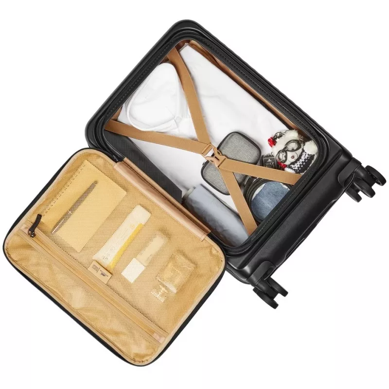 Kelioninis lagaminas Rivacase 8180 Clark ECO – rankinis bagažas, kietas korpusas, juodas