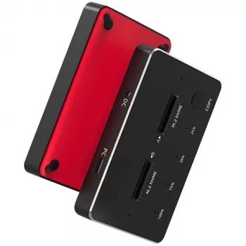 Docking stotelė 2x M.2 SATA / NVME SSD iki 10Gbps