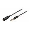 Wentronic Goobay 3,5 mm garso ilginimo laidas, juodas, 5 m - kištukas 3,5 mm (3 kontaktai, stereo) > lizdas 3,5 mm (3 kontaktai, stereo) (97122)