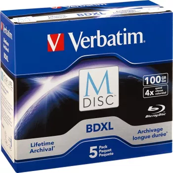 Verbatim BDXL 100GB 4X 5 vnt. M-Disc archyviniai diskai