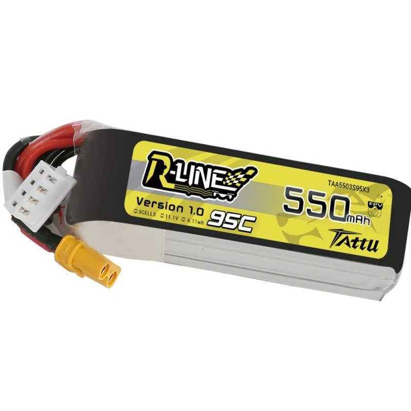 Baterija Tattu R-Line 550 mAh 11,1 V 95C 3S1P XT30
