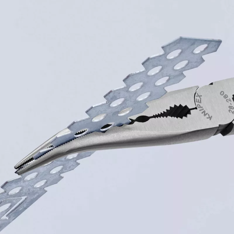 Replės Knipex 28 81 280 ilgos siauros nosies su skersiniais profiliais