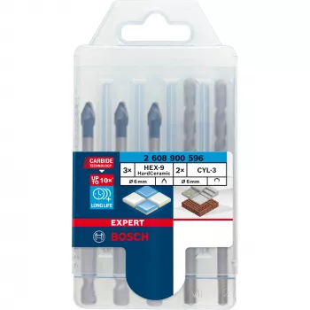 Bosch EXPERT HEX-9 HardCeramic gręžtų rinkinys 5 vnt.