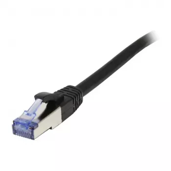 Pataisinis kabelis RJ45 CAT6A 500MHz 7,5m juodas S-STP (S/FTP) komponentų testuotas (GHMT sertifikuotas) A