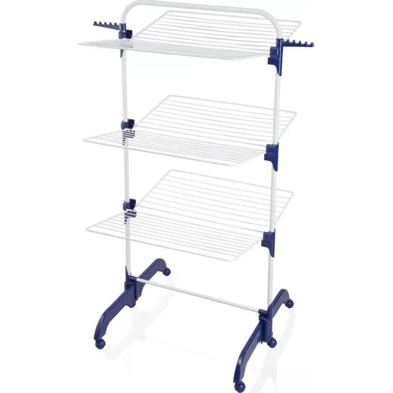 Sausintuvas Leifheit Pegasus 1081529, sulankstomas metalas/plastikas, džiovinimo plotas 42 m, ratukai, pakabos laikikliai, 76,5×700×1450 mm