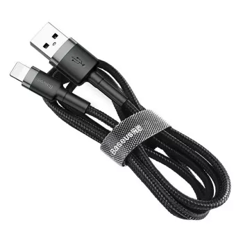 Baseus Cafule USB–Lightning kabelis 2A 3m (juodas+pilkas)