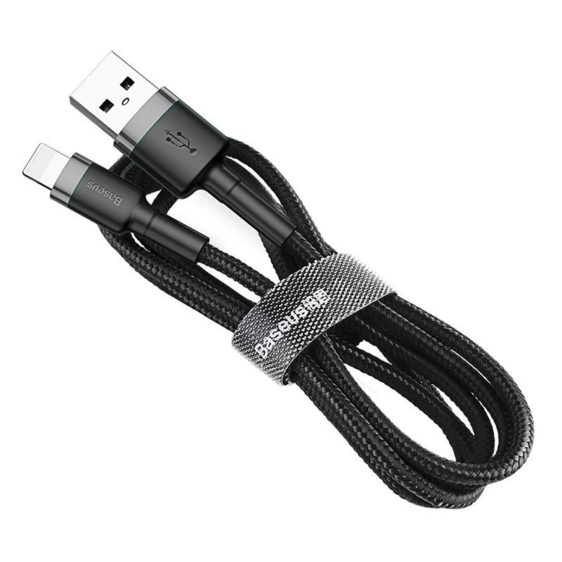 Baseus Cafule USB–Lightning kabelis 2A 3m (juodas+pilkas)