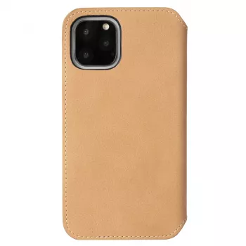 Dėklas-piniginė Krusell Sunne, Apple iPhone 11 Pro Max, vintage nude, odinis, su kortelių kišenėmis