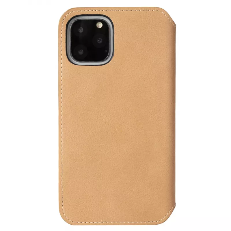 Dėklas-piniginė Krusell Sunne, Apple iPhone 11 Pro Max, vintage nude, odinis, su kortelių kišenėmis
