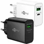 Goobay USB-C PD GaN dvigubas greitas įkroviklis (30 W) Baltas (75336)