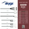 Akyga Basic AK-B1-500 ATX maitinimo blokas 500 W, 120 mm ventiliatorius, pasyvus PFC, pilkas