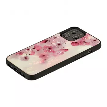 Apsauginis telefono dėklas iKins Apple iPhone 12 / 12 Pro — vyšnios žiedo dizainas