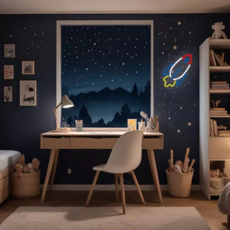 LED neoninis dekoratyvinis skydas MANTA SNL91MT Style RAKETA