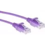 ACT Purple 1,5 m CAT6 U/UTP plonas duomenų centro pataisos kabelis, LSZH, su apsauga nuo užkliuvimo, RJ45 jungtimis