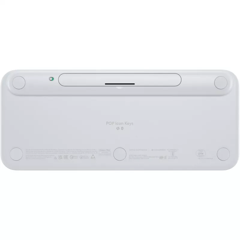 Logitech POP Icon Keys - belaidė klaviatūra - Bluetooth LE - QWERTY - US International - Off White, oranžinė (920-013072)