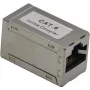Keystone movėjas helos 307454 — ekranuotas CAT6 RJ45 moteriškas–moteriškas, sidabrinis