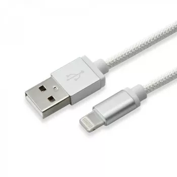 Sbox USB 2.0 8 Pin IPH7-S sidabrinis laidas