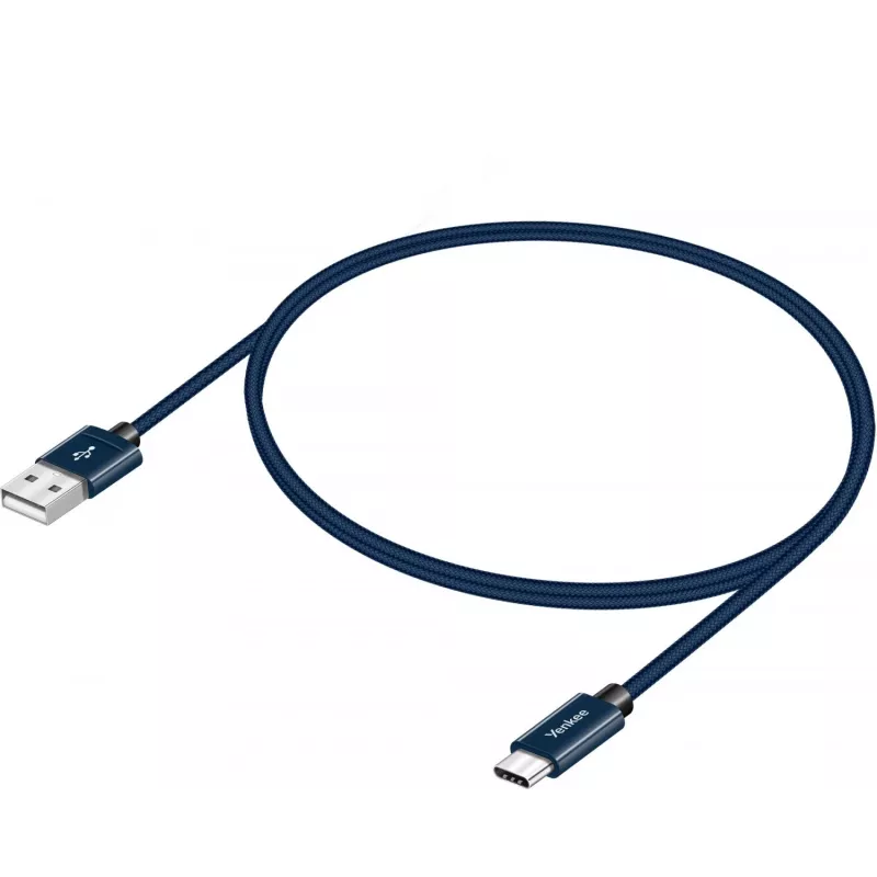 Laidas YENKEE YCU 301 BE USB-A 2.0 / USB-C 1m violetinis