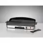 Elektrinis stalo grilis Rommelsbacher BBQ 2003 — 1900 W, 50×25 cm, briaunotas + Teppanyaki, reguliuojamas termostatas, sidabrinis/juodas