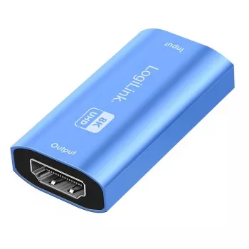 HDMI kartotuvas, 20m, 8K 60Hz, HDCP 2.3, aliuminis, mėlynas