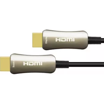 Optinis hibridinis HDMI™ 2.0 jungiamasis kabelis, 4K2K / UHD 60Hz, auksuoti kištukai ir variniai kontaktai, juodas, 3m, PYTHON® serija (GC-M0146)