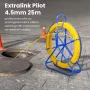 Extralink Pilot 4.5mm 25m | Kabelių traukimo strypas | stiklo pluoštas FRP, sk. 4.5mm, il. 25m, geltona
