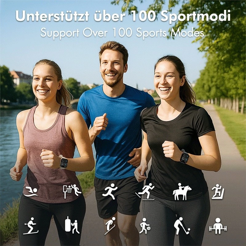 Išmanusis laikrodis su LCD ekranu, BT5.2, IP68