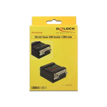 RS-232 testeris DeLOCK 2xDB9 87713 Juoda