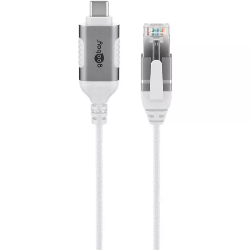 Goobay Ethernet-Cable USB-C 3.1 į RJ45 Slim 10 m - jungia maršrutizatorių, modemą arba (74391)