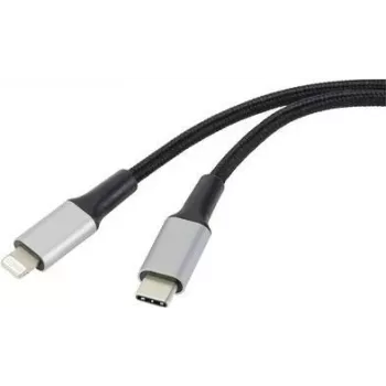 Laidas USB 2.0 C tipo kištukas – Apple Lightning kištukas, 2,00 m, juodas (RF-4995188)