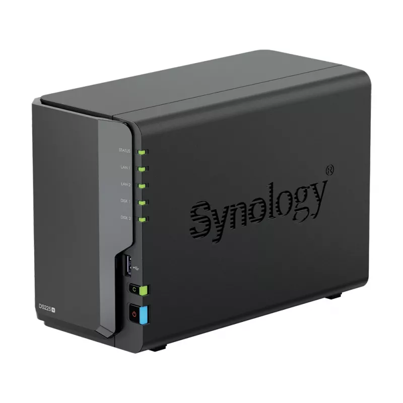 Synology DS225+ 2 vietų NAS darbalaukis Intel® Celeron® J4125 2 GB DDR4 Synology DSM juodas - tik Synology HDD