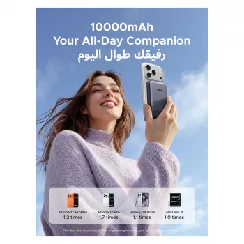 Nešiojamas belaidis magnetinis power bank UGREEN 25919 10000 mAh