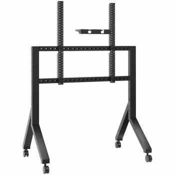 Mobilus TV stovas ONKRON TS2081-B 70–110 colių, juodas, ratuotas, plieninis, 125 kg, VESA 200x200–1000x800