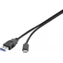 Renkforce RF-3241264 USB Laidas 0,15 m USB 3.2 Gen 1 (3.1 Gen 1) USB A USB C Juodas